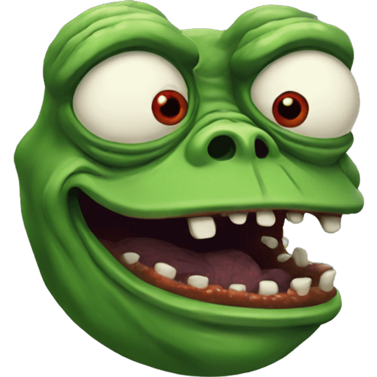 Pepe Frog As A Zombie emoji