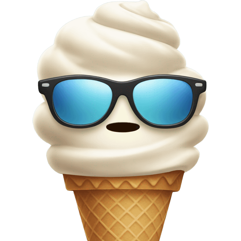 Hice cream with sunglasses emoji