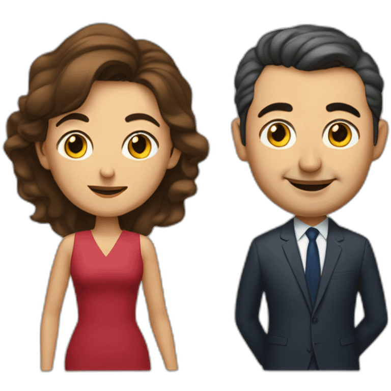 Gérald darmanin and a woman emoji