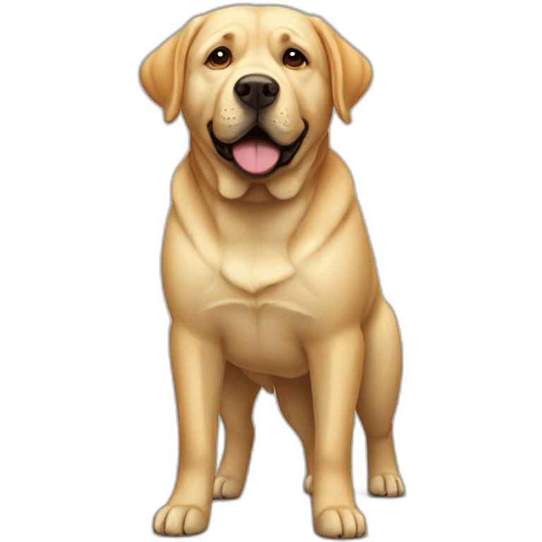 fat  labrador full body emoji