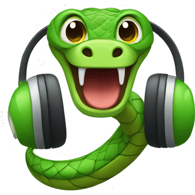 snake wearing earmuffs emoji