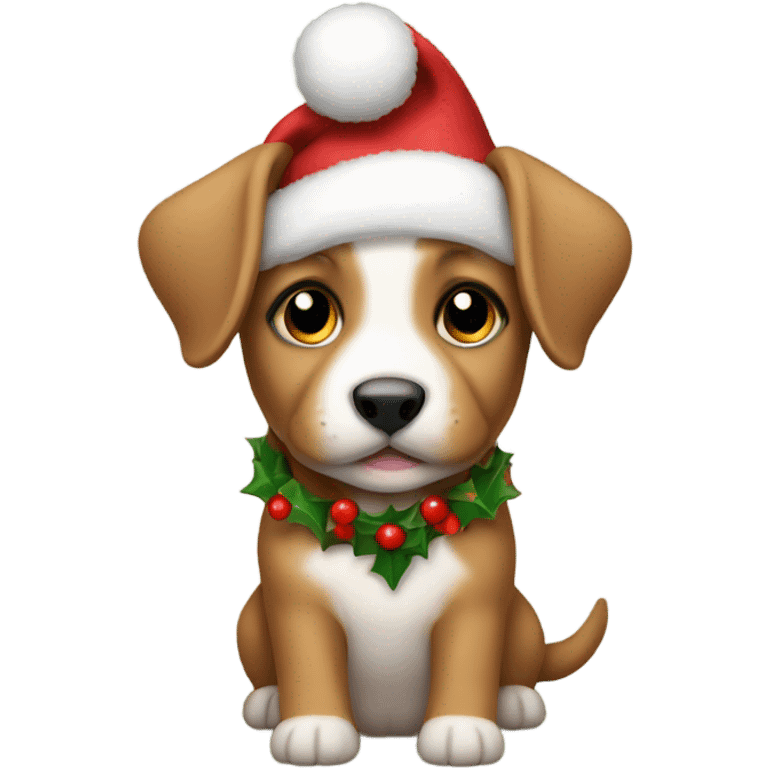 Christmas puppy emoji