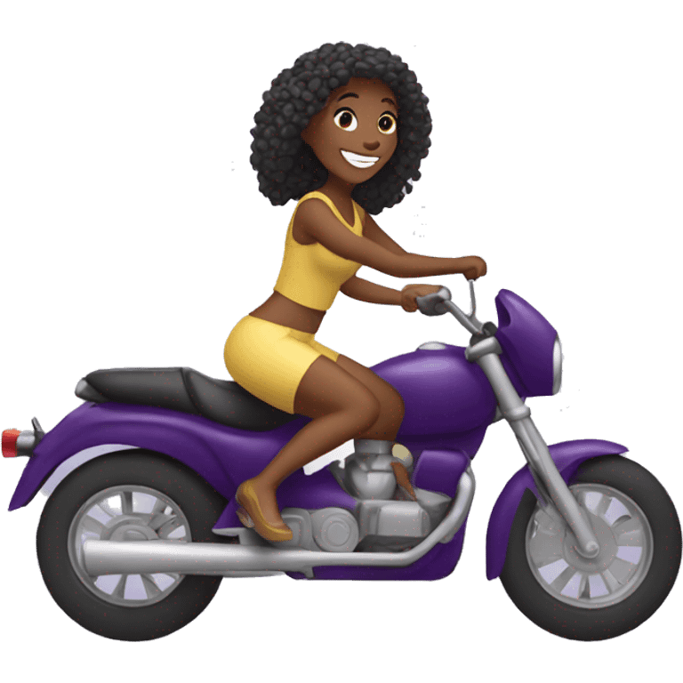 lady riding açaí emoji