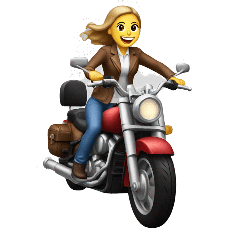 Woman riding a motor sligh emoji