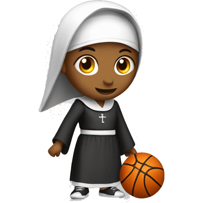 nun playing basketball emoji