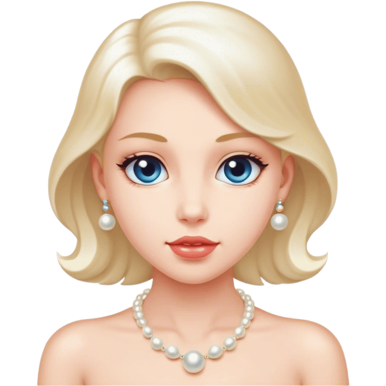 charismatic girl with pearl necklace emoji