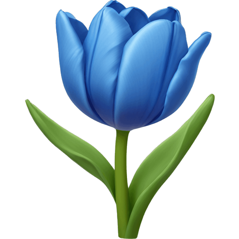 Blue tulip emoji