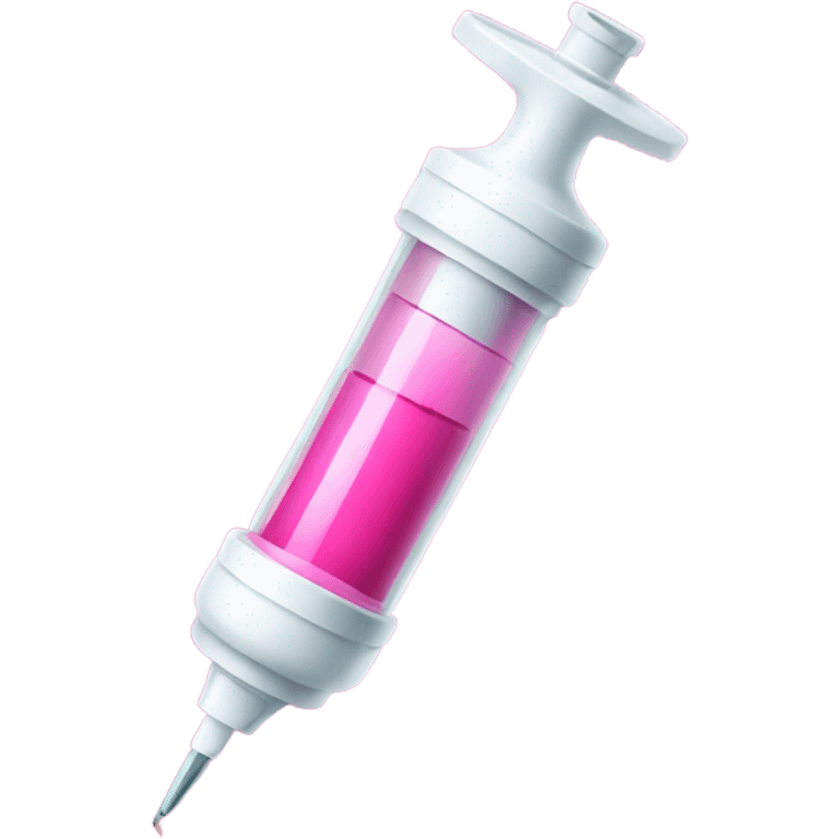 pink syringe for injection with needle emoji