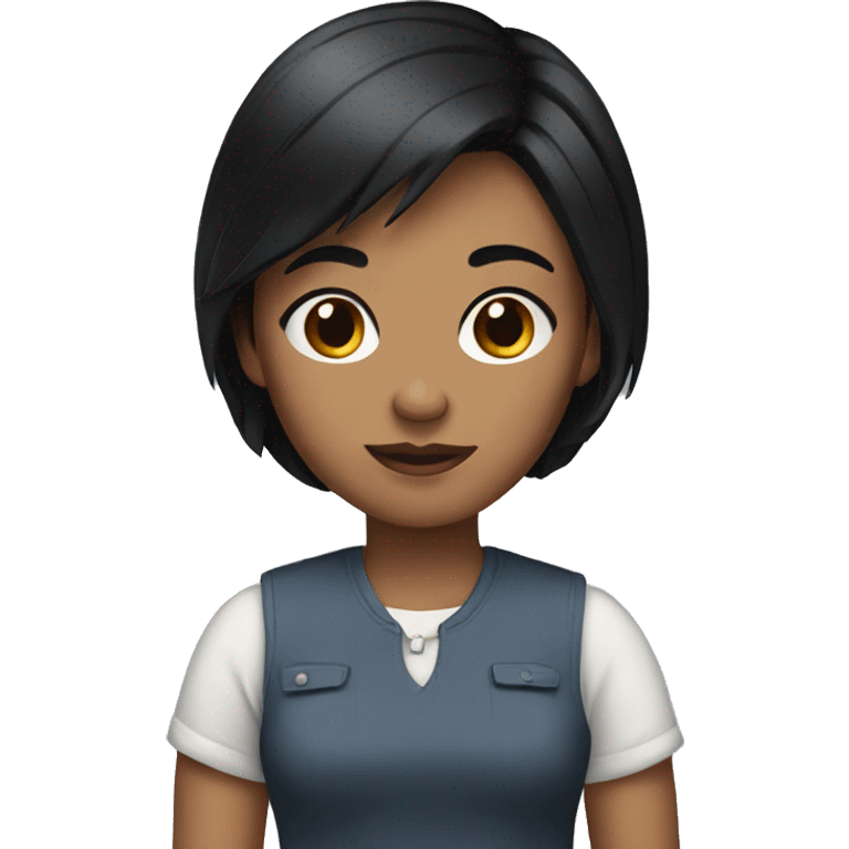 Girl with Short black hair  emoji