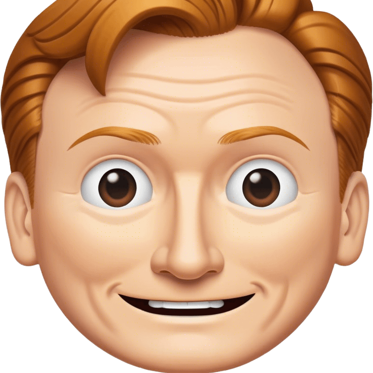 conan o'brien's face as a classic round smiley emoji emoji