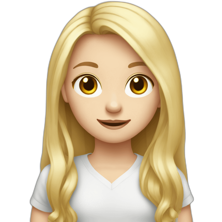 sophie, young pupil with long blond hair in vietnam emoji