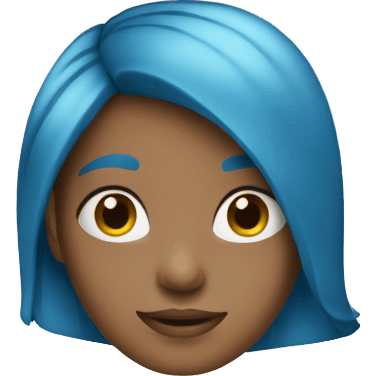 Girl with blue hair emoji