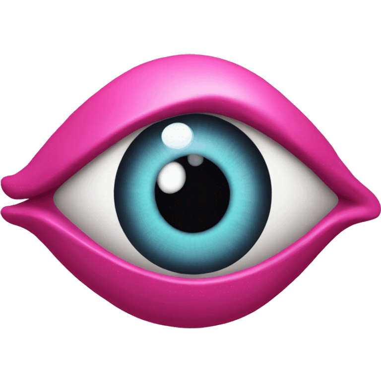 pink evil eye emoji