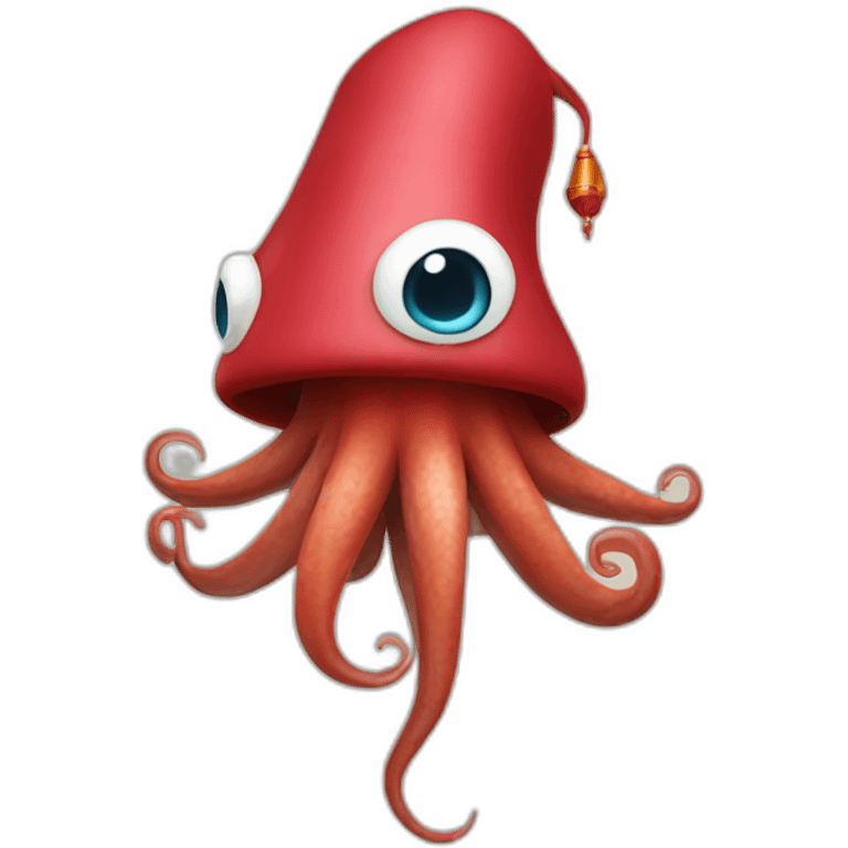 Squid wearing a fez emoji