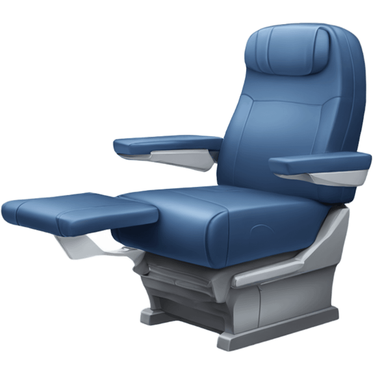 first class Airplane seat with leg rest emoji