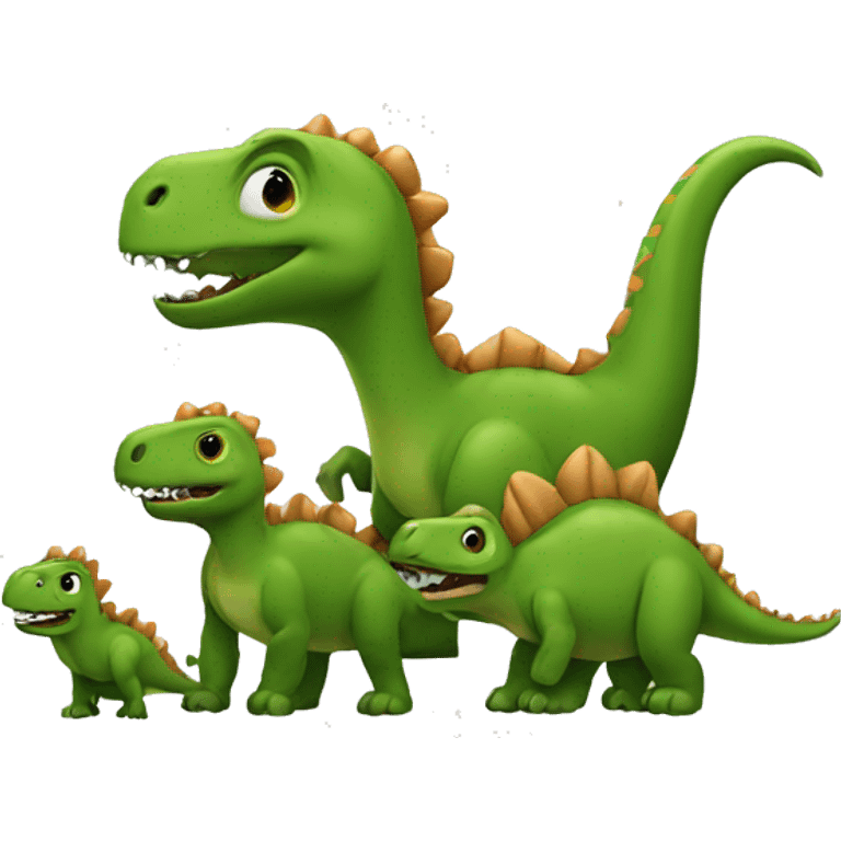 dinosaur family emoji