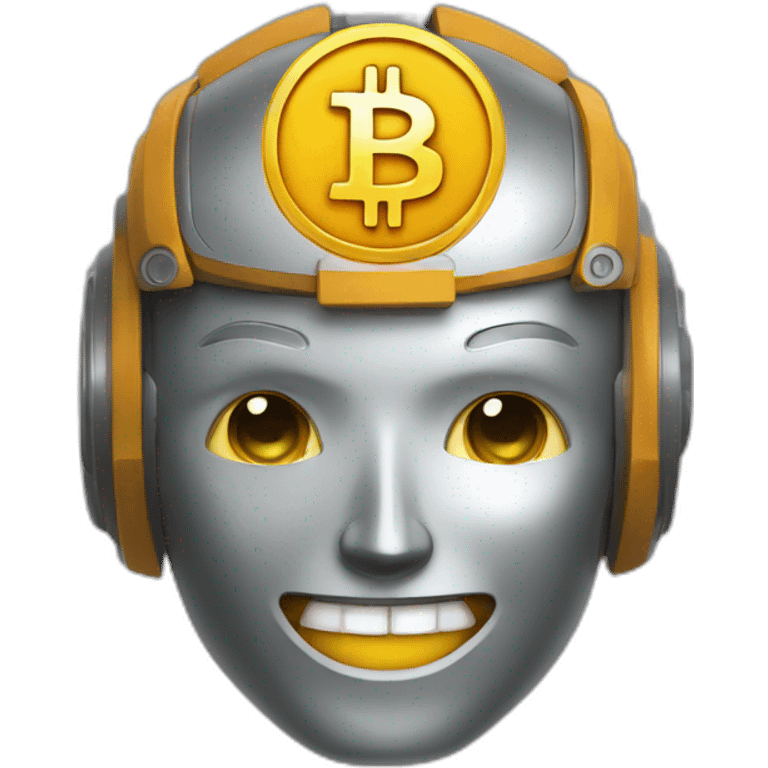 robot bitcoin smile emoji