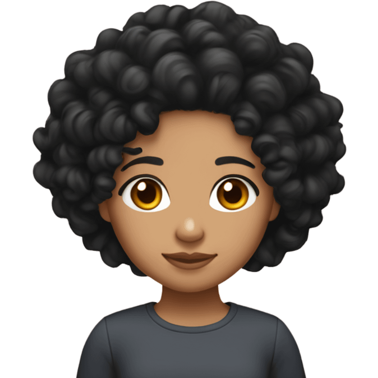 lightskin curly head and short black hair girl emoji