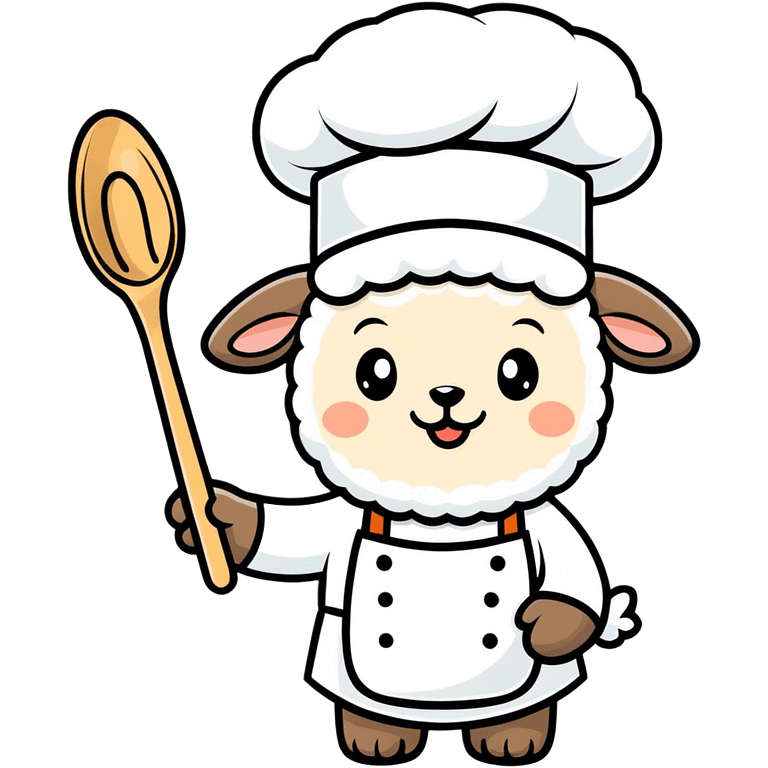 lamb as a cook emoji