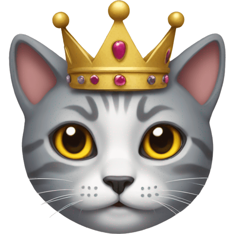 Cat with crown emoji