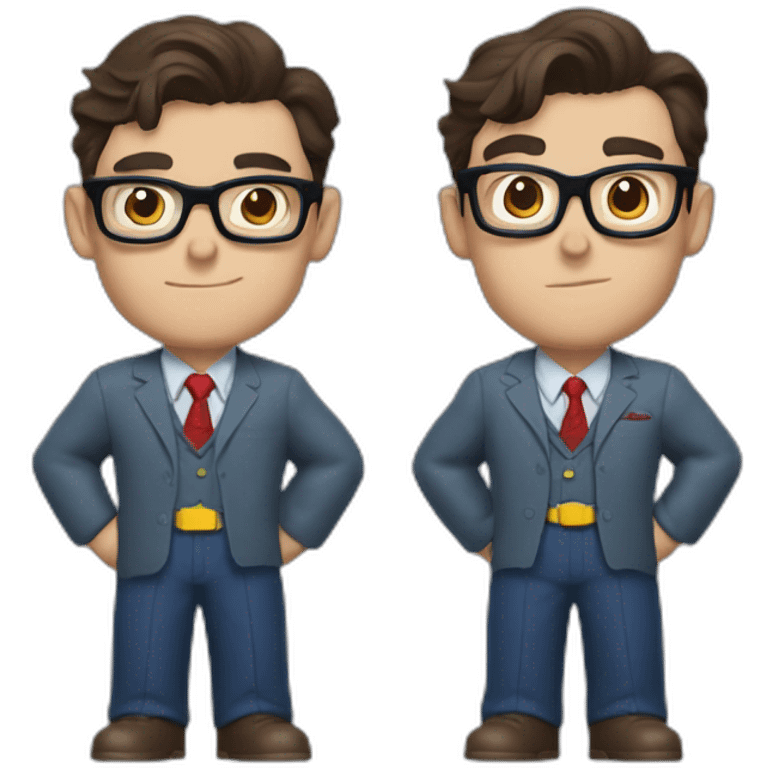 clark kent, superman in disguise, young, office emoji