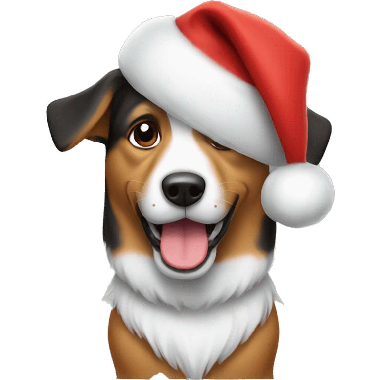 Dog with Santa hat emoji