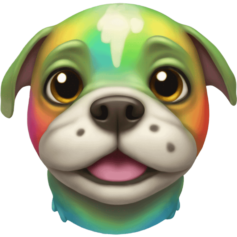 rainbow frog dog emoji