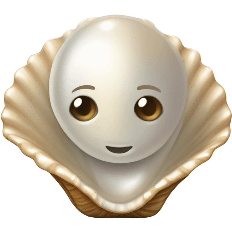 pearl seashell nuetral emoji