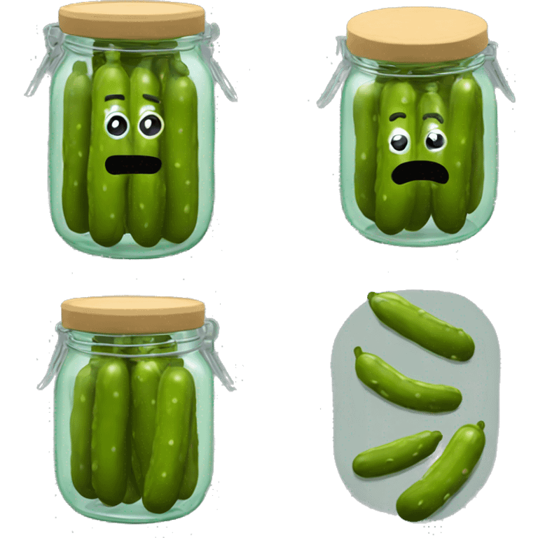 Pickles in a pickle jar emoji