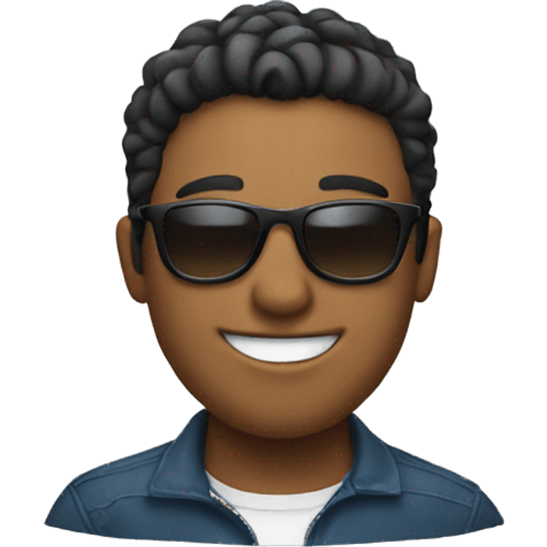 smiling male with sunglasses emoji