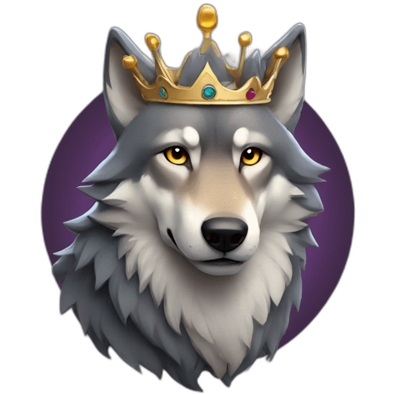 wolf with crown emoji