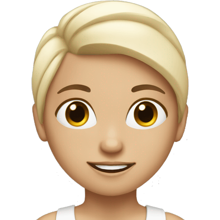 White fitness girl emoji