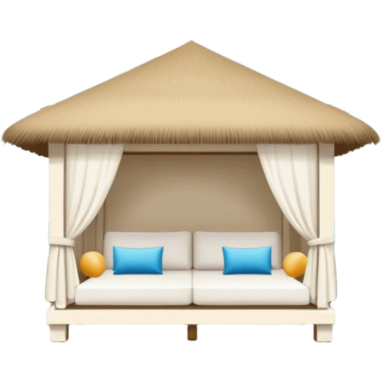 White, large poolside cabana emoji