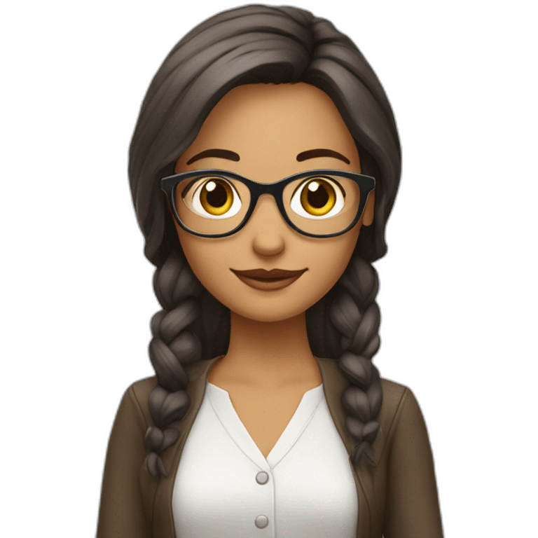 culina smart girl with reading glasses emoji