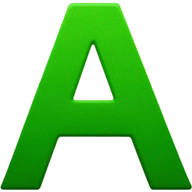 Letter a green emoji