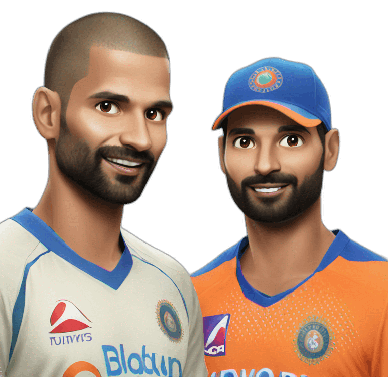 Shikhar dhawan and Jesus in one frame emoji