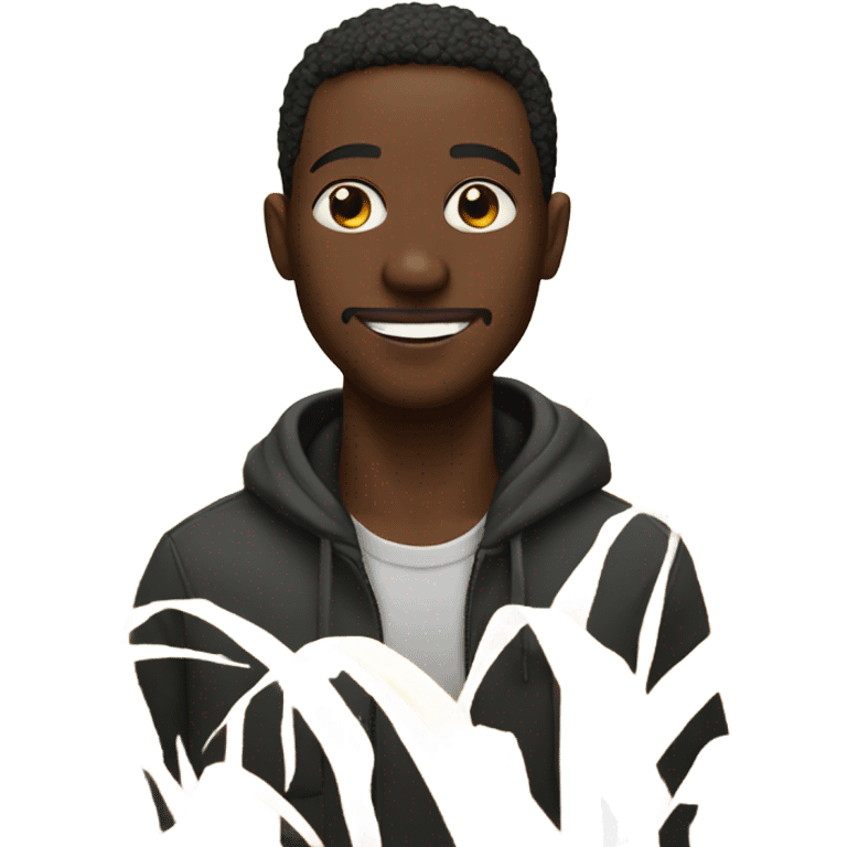 Black dude in cornfield emoji