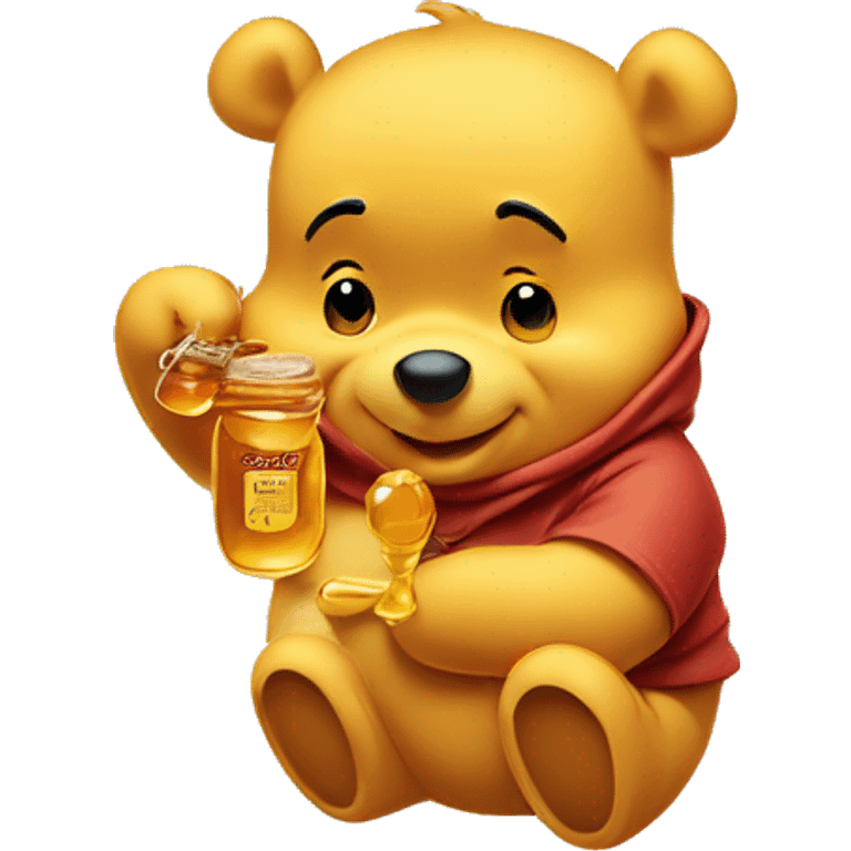 Winnie the pooh with honey emoji