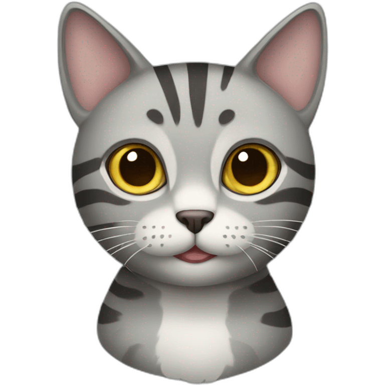 grey striped cat emoji