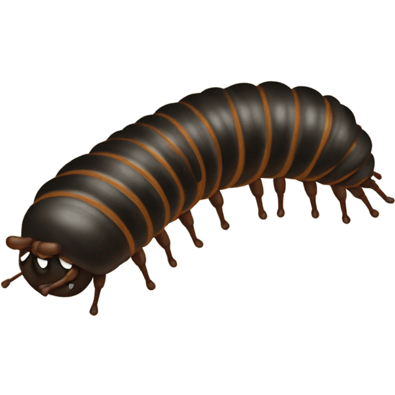 Millipede with eyes emoji