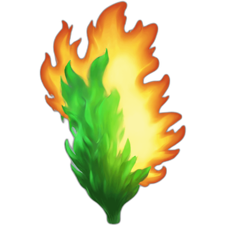 green fire explotion emoji