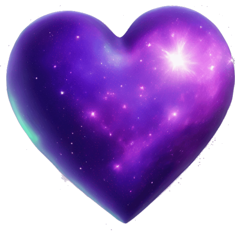 green and purple galaxy heart emoji