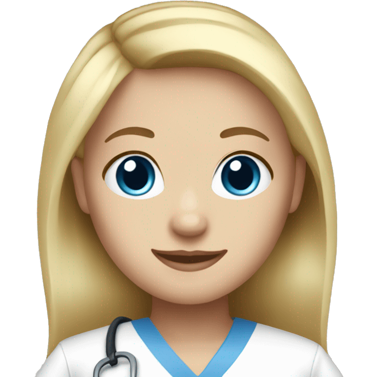 nurse blonde hair and blue eyes emoji