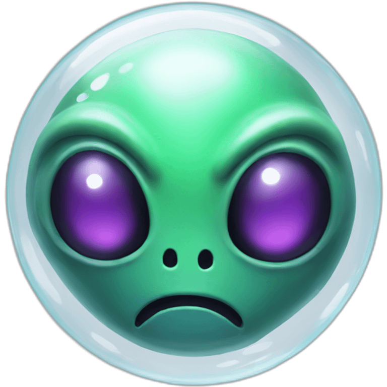 alien head in bubble emoji