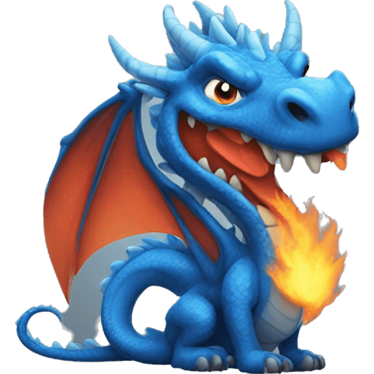 blue fire dragon emoji