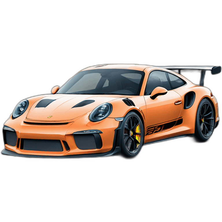 Porsche GT3RS on the track emoji