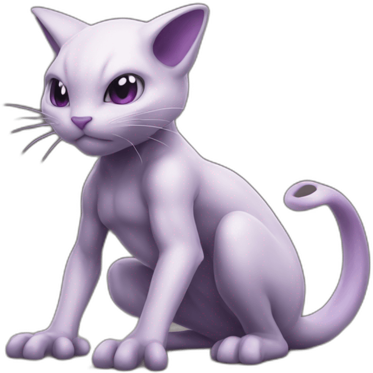 Mewtwo hyperrealistic emoji