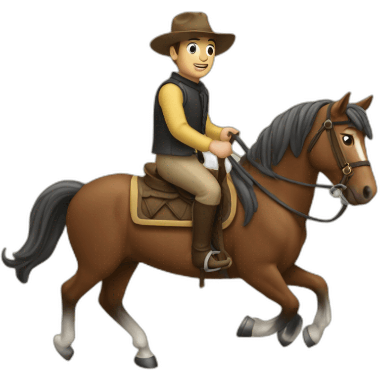 salut sur un cheval emoji