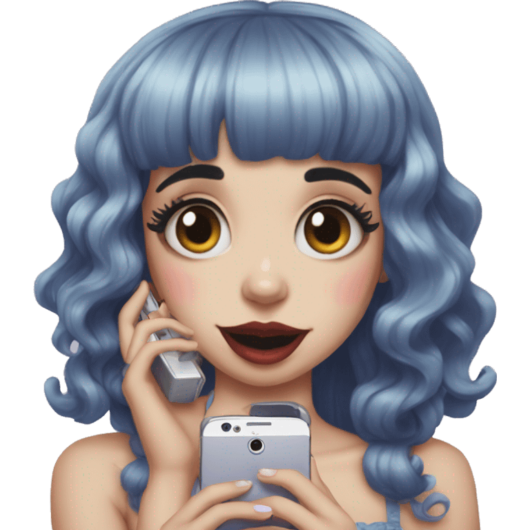 Melanie Martinez with a phone emoji