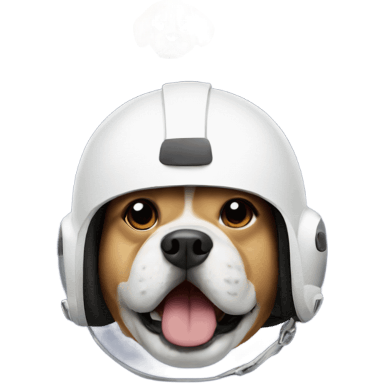 Dog wearing a helmet emoji